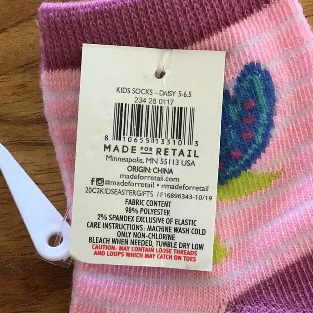 Trio of Colorful Kids Spring Easter Crew Socks - NWT